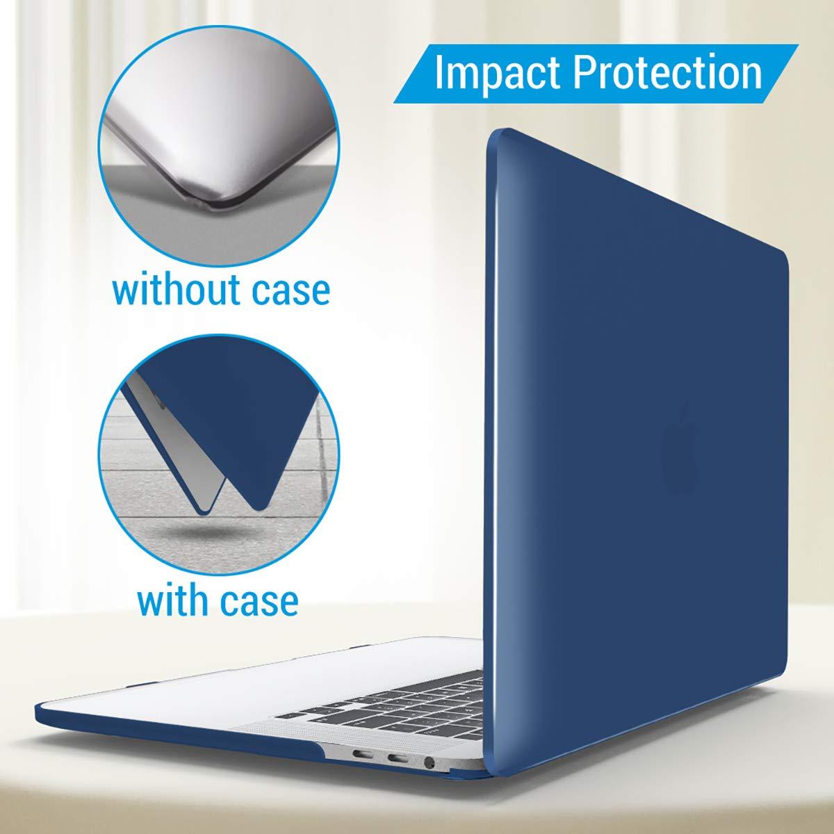 IBENZER IBENZER Compatible with MacBook Pro 16 Inch Case A2141 Release 2020 2019, Hard Shell Case with Keyboard Cover & Type C Adapter for Old Version Mac Pro 16, Navy Blue, T16NYBL+1TC