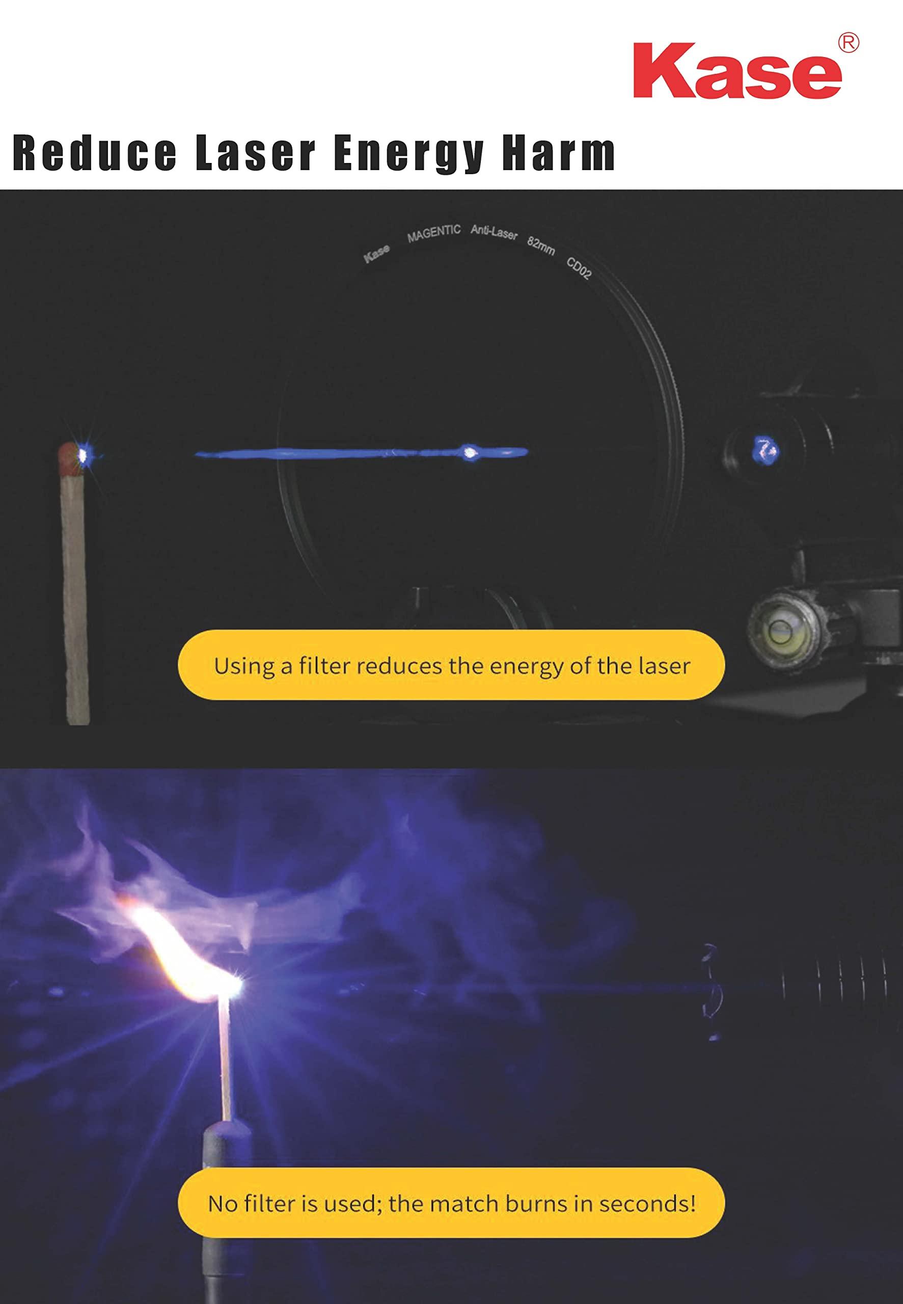 Kase Kase Wolverine 82mm Anti-Laser Protection Filter Magnetic Shockproof Tempered Optical Glass Incl Adapter 82