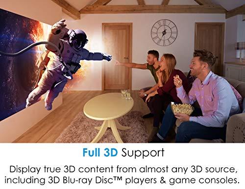 Optoma Optoma HD143X Affordable High Performance 1080p Home Theater Projector, 3000 Lumens, 3D Support, Long 12000 Lamp Life, for Indoor and Outdoor Movies, Built In Speaker