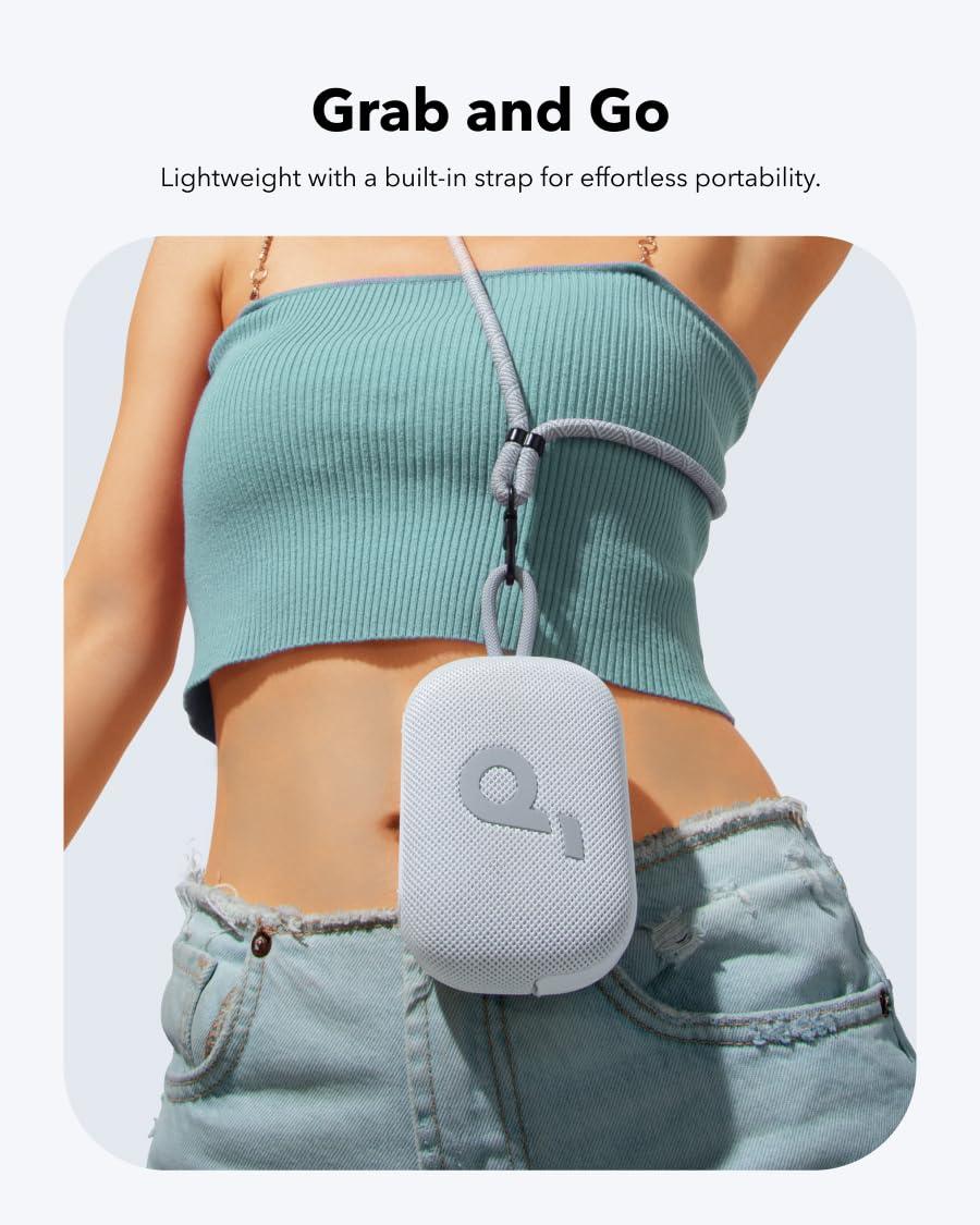 Soundcore soundcore Select 4 Go Bluetooth Shower Speaker by Anker, IP67 Waterproof/Dustproof, Portable, Wireless, 20H Playtime, Floatable, Powerful Sound, Electronics for Outdoors/Home/Office/Travel/Party-White