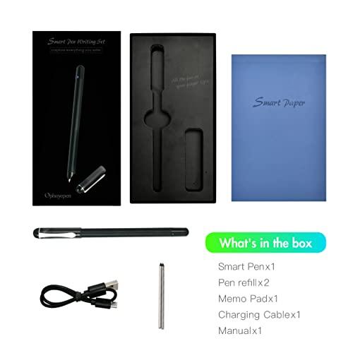 Ophayapen Ophayapen Digital Smart Pen+Small Notepad, Real-time Sync for Digitizing, Storing, and Sharing Paper Notes, Ideal for Note Taking, Drawing, Classroom, Meetings, Compatible with Android and iOS
