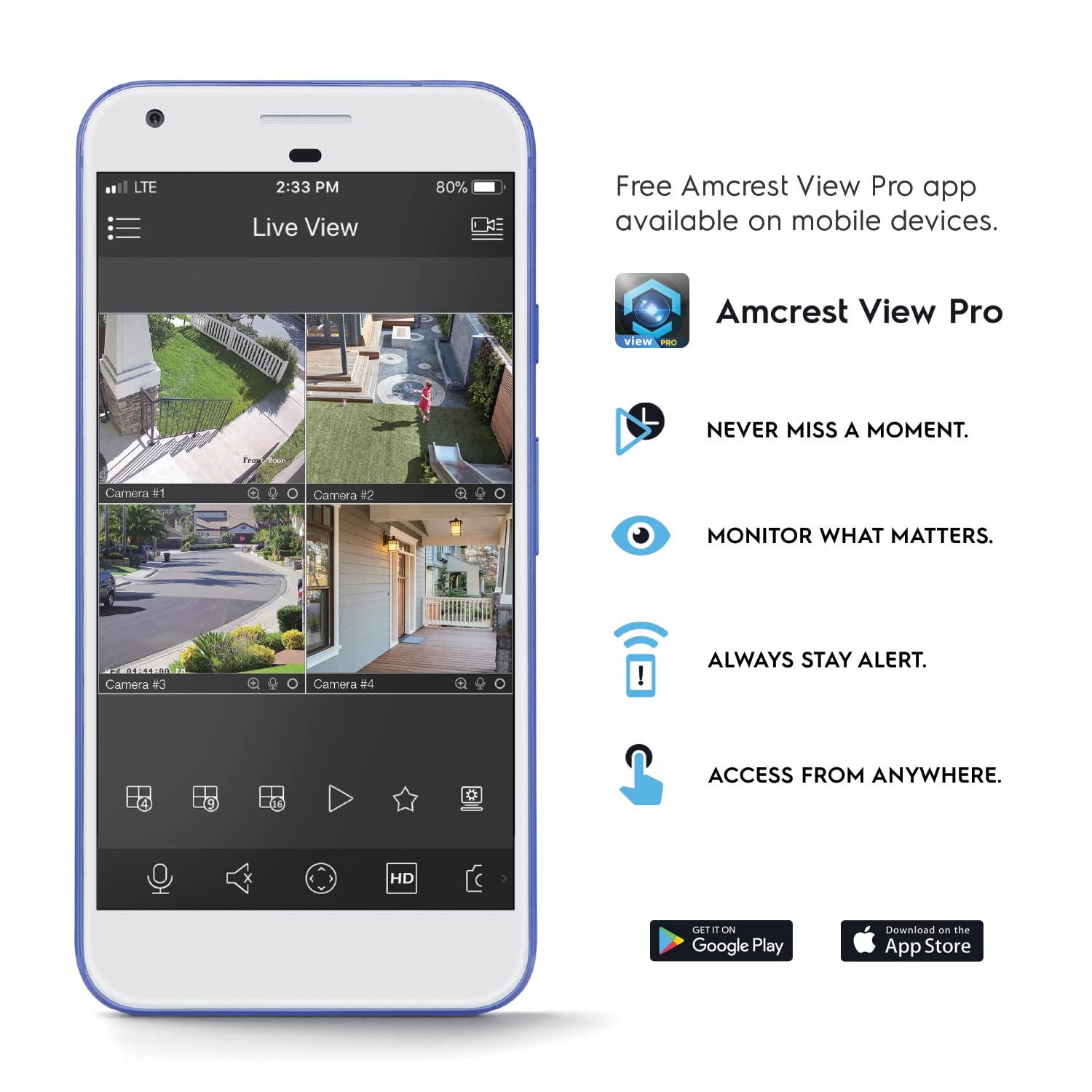 Amcrest Amcrest ProHD 1080P PTZ Camera Outdoor, 2MP Outdoor Vandal Dome IP PoE Camera (3X Optical Zoom) IK08 Vandal-Proof, IP66 Weatherproof, Night Vision up to 49ft, Pan/Tilt (IP2M-866EW) (White) (Renewed)