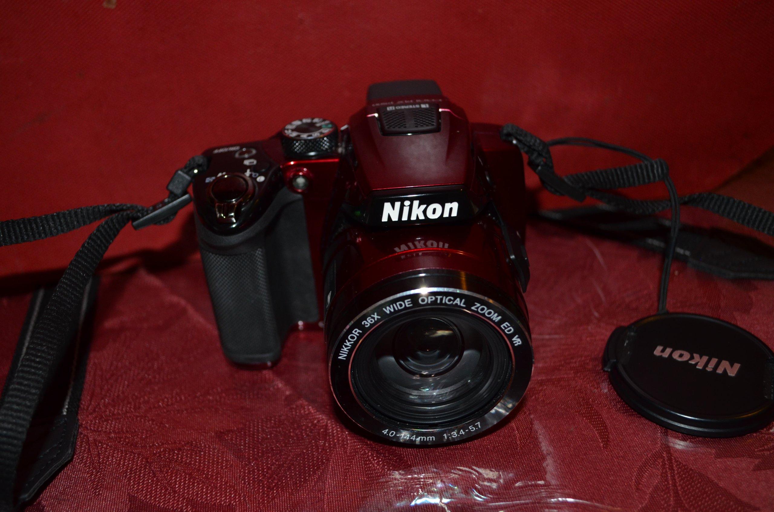 Nikon Nikon COOLPIX P500 12.1 CMOS Digital Camera with 36x NIKKOR Wide-Angle Optical Zoom Lens and Full HD 1080p Video (Red) (Renewed)