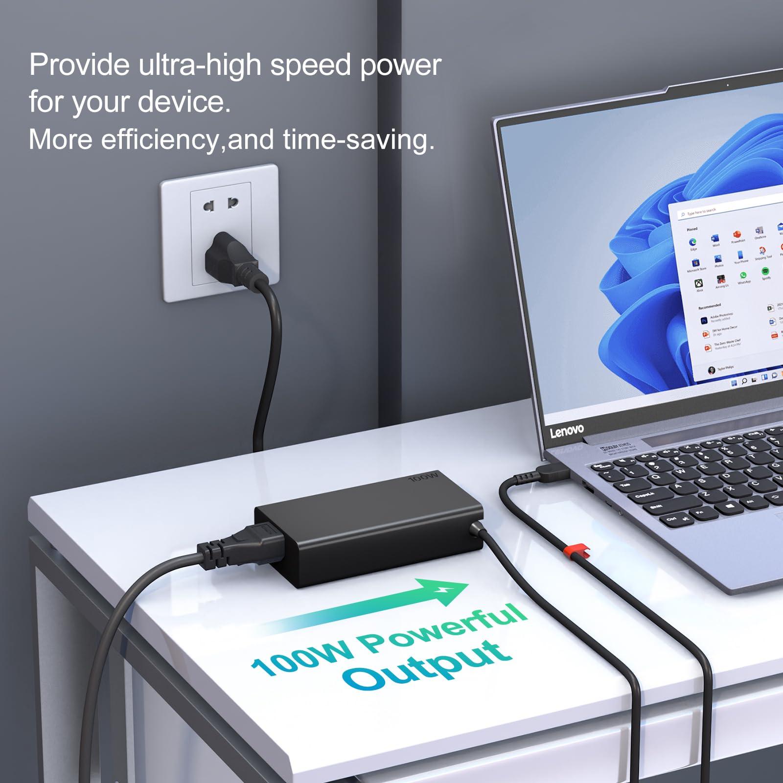Dzytnsy 100W USB C Charger for Lenovo Yoga 9 9i 7 7i,ThinkBook 15 16,Yoga Slim 7 Pro,ldeapad 5Pro16,ADL100YLC3A,ADL100YDC3A,SA11D52396,GX21J75543,5A11J62105,ThinkBook,Yoga,IdeaPad Type C Laptop Power Supply