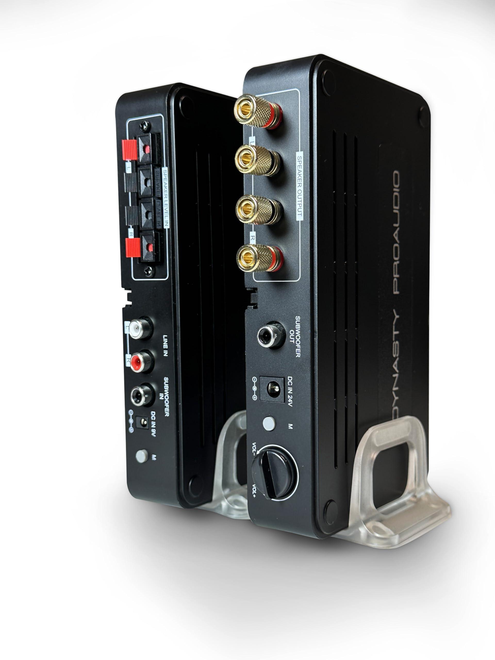 DYNASTY PROAUDIO DYNASTY PROAUDIO WSA-5RP Wireless Surround Sound Rear Speakers Kit with 2 x 50W Amplifier Built-in, 5.2G / 5.8GHz Dual Band Selectable, Total 106 RF Channel Auto Switching, Black