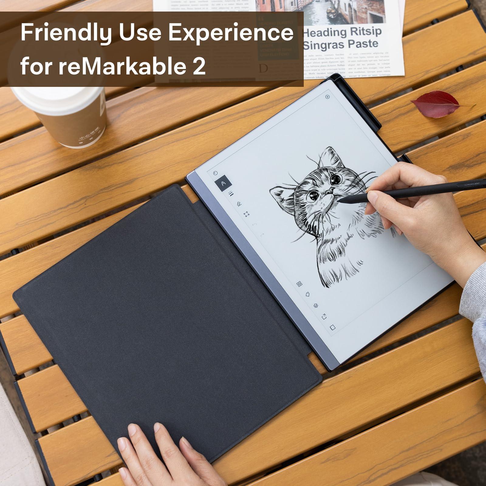 CoBak CoBak Case for Remarkable 2 Paper Tablet - Lightweight and Hard Back Shell Protective Book Folio Cover with Built-in Pen Holder - for 10.3\" 2020 Released (Brown)