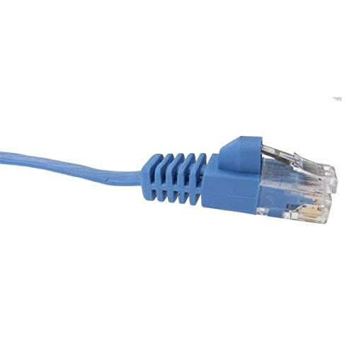 SF Cable 45 ft Cat 6 Unshielded (UTP) Flat Ethernet Network Cable - Blue