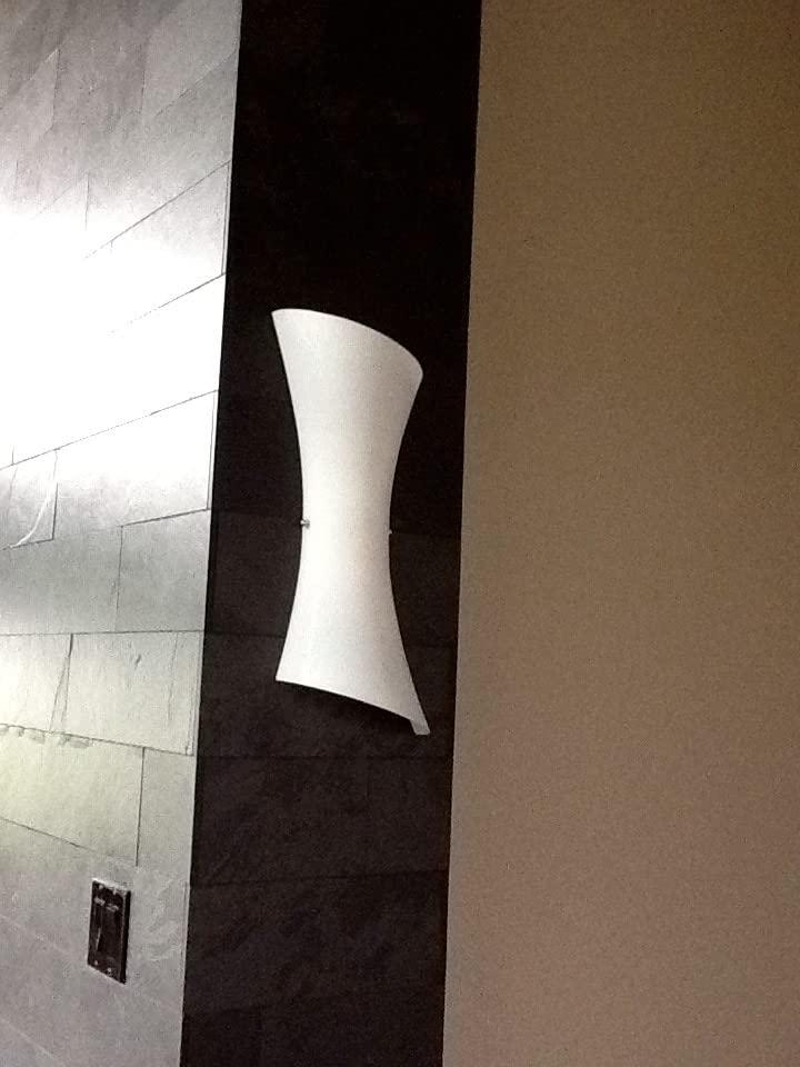 ET2 Lighting ET2 E20412-09 Conico ADA Compliant Modern Opal White Glass Designer Dress-alike Wall Sconce, 2-Light 120 Watts, 20"H x 9"W, Chrome
