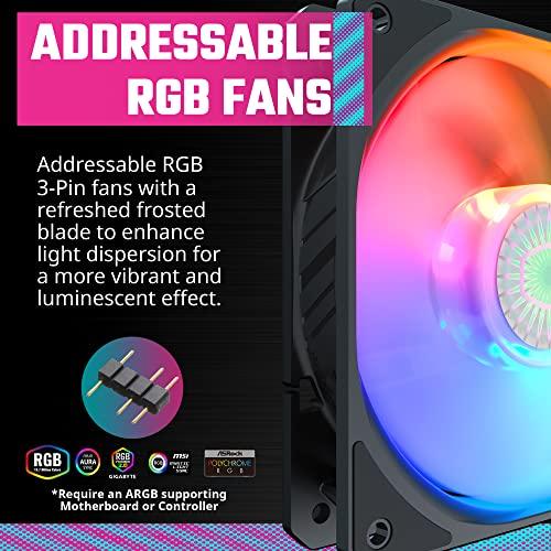 Cooler Master Cooler Master MasterBox TD500 Mesh Airflow ATX Mid-Tower with Polygonal Mesh Front Panel, Crystalline Tempered Glass, E-ATX up to 10.5", Three 120mm ARGB Lighting Fans