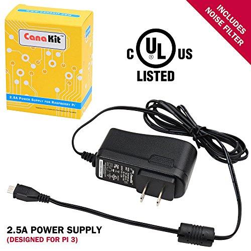 CanaKit CanaKit 5V 2.5A Raspberry Pi 3 B+ Power Supply/Adapter (UL Listed)