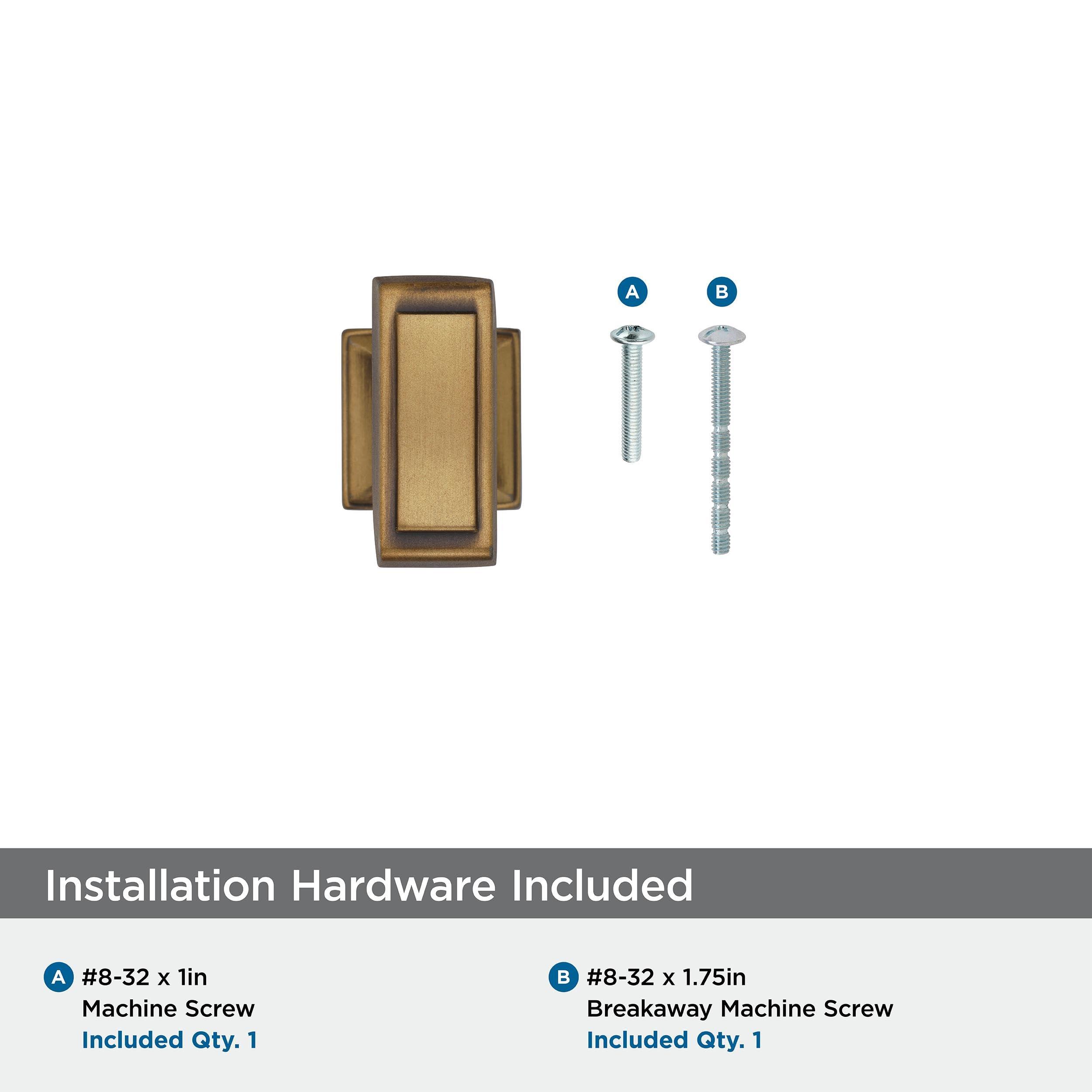 Amerock Amerock | Cabinet Knob | Gilded Bronze | 1-1/4 inch (32 mm) Length | Mulholland | 1 Pack | Drawer Knob | Cabinet Hardware