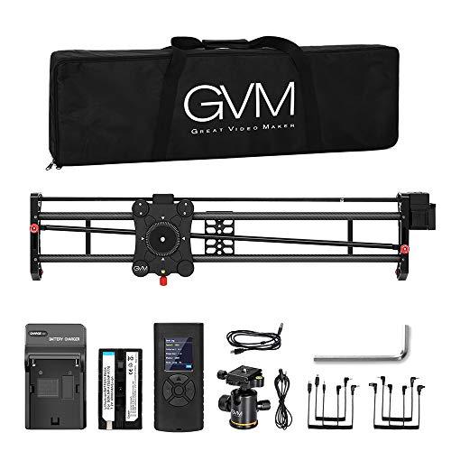 GVM Great Video Maker GVM Motorized Camera Slider, 48"/120CM Carbon Fiber Camera Slider with Time-Lapse Photography, Automatic Round Trip, Tracking Shooting and 120 Degree Panoramic Shooting, with Remote Controller