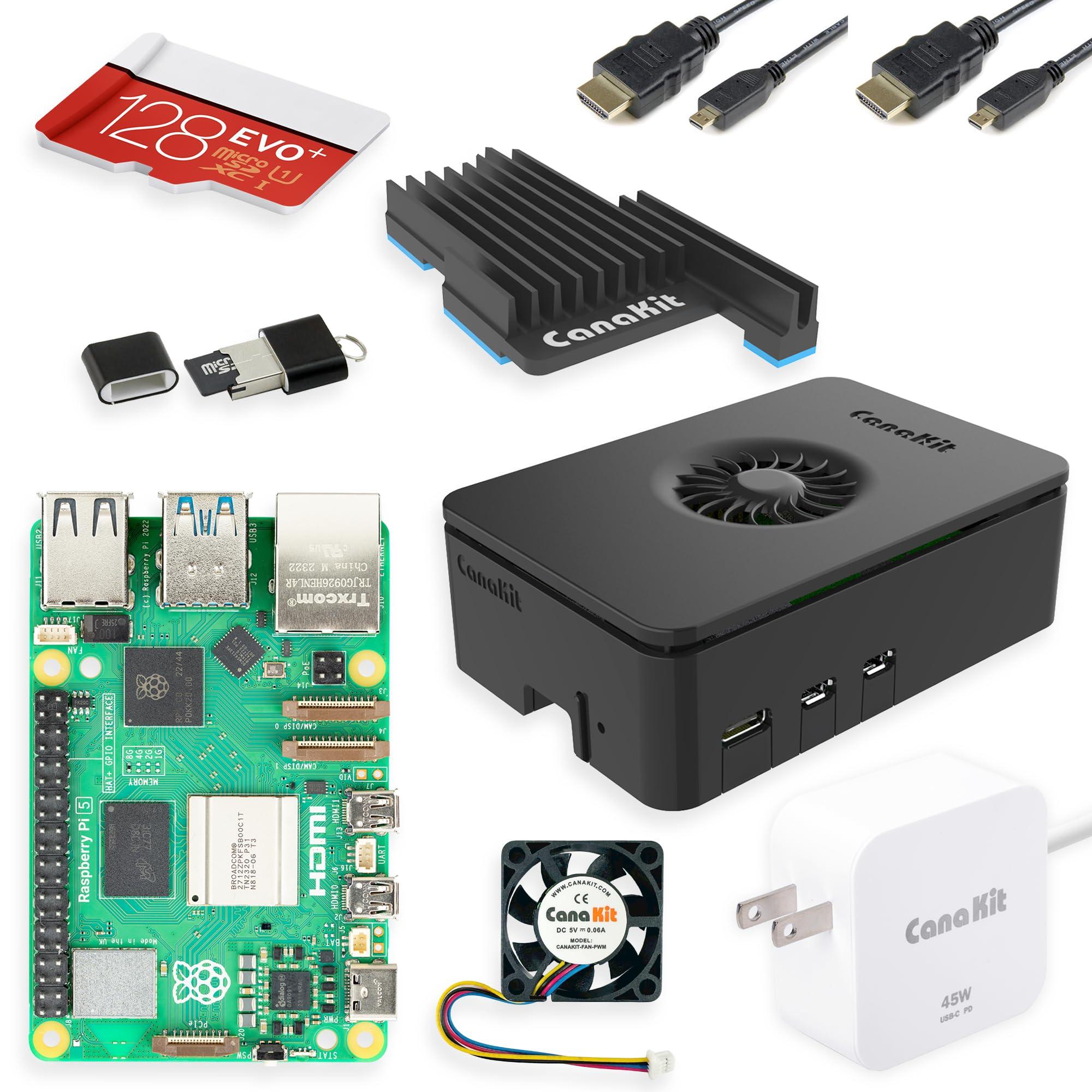 CanaKit CanaKit Raspberry Pi 5 Starter Kit PRO - Turbine Black (128GB Edition) (4GB RAM)
