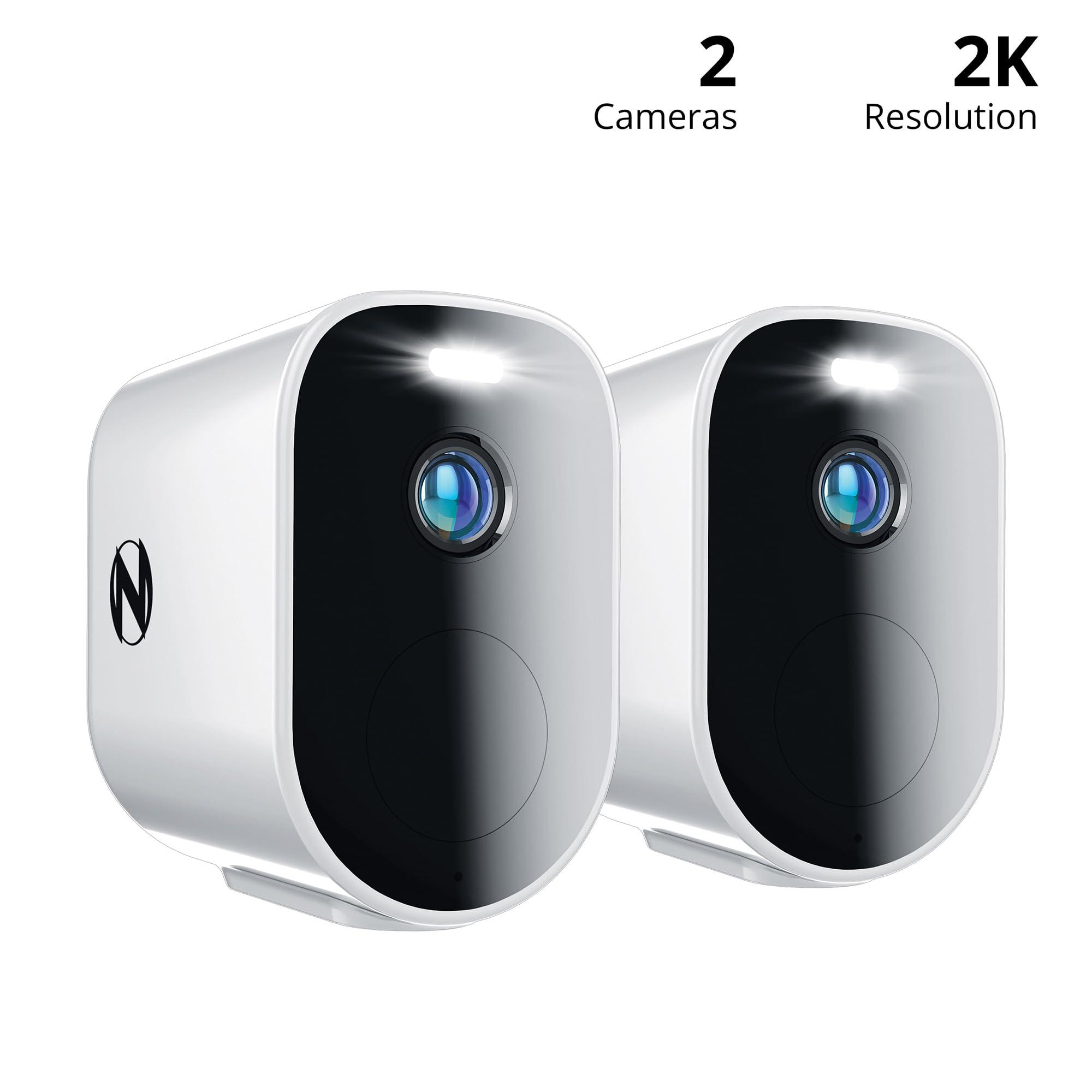 Night Owl Night Owl Wire Free 2K HD Indoor/Outdoor Deterrence Cameras with 2-Way Audio (2-Pack)