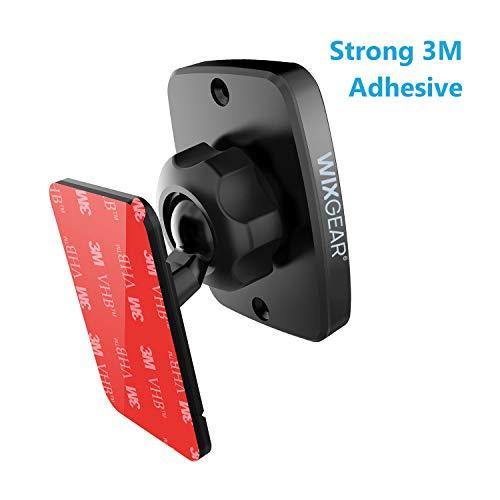 WixGear WixGear Magnetic Phone Car Mount, Universal Stick On Dashboard Magnetic Car Mount Holder, for Cell Phones and Mini Tablets with Fast Swift-snap Technology, (Rectangle Stronger Design)