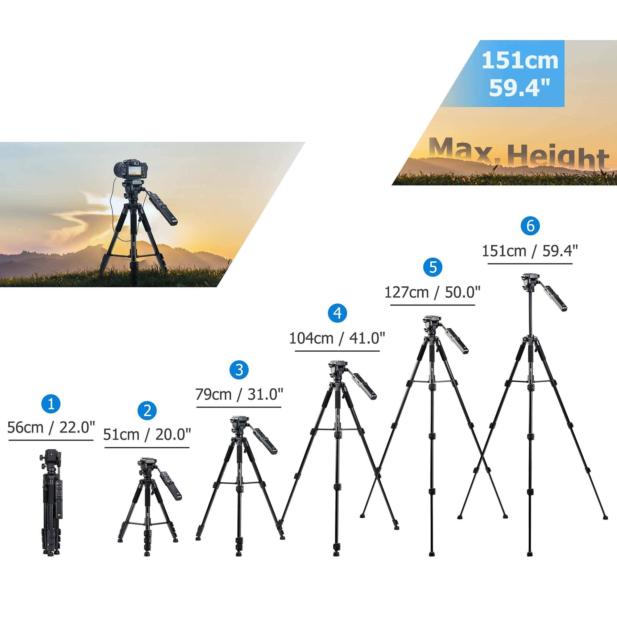 Kiorafoto Kiorafoto Camera Tripod with Remote Control and Rain Cover: Replaces Sony VCT-VPR1, Black Aluminum, Compatible with Sony Cameras/Camcorders