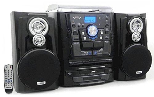 Jensen Jensen All-in-One Hi-Fi Stereo CD Player Turntable & Digital AM/FM Radio Tuner Tape Cassette Player Mega Bass Reflex Stereo Sound System