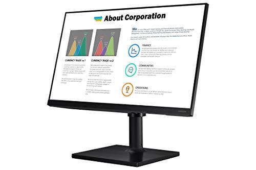 SAMSUNG Samsung Business FT452 Series 22 inch 1080p 75Hz IPS Computer Monitor for Business with HDMI, DisplayPort, USB, HAS Stand (F22T452FQN) Black