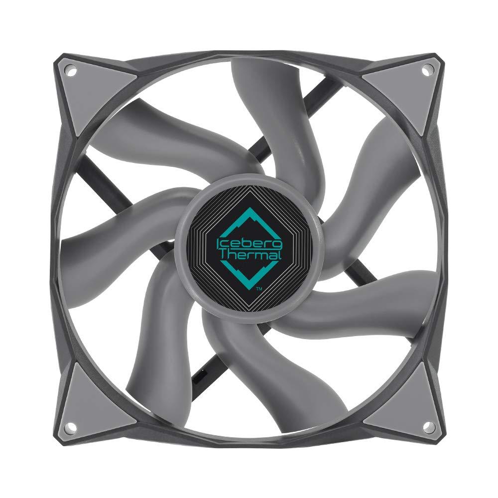 IceGALE Iceberg Thermal IceGALE Xtra 140mm PWM Ball Bearing High Performance Case Fan ((2-Pack) Gray)