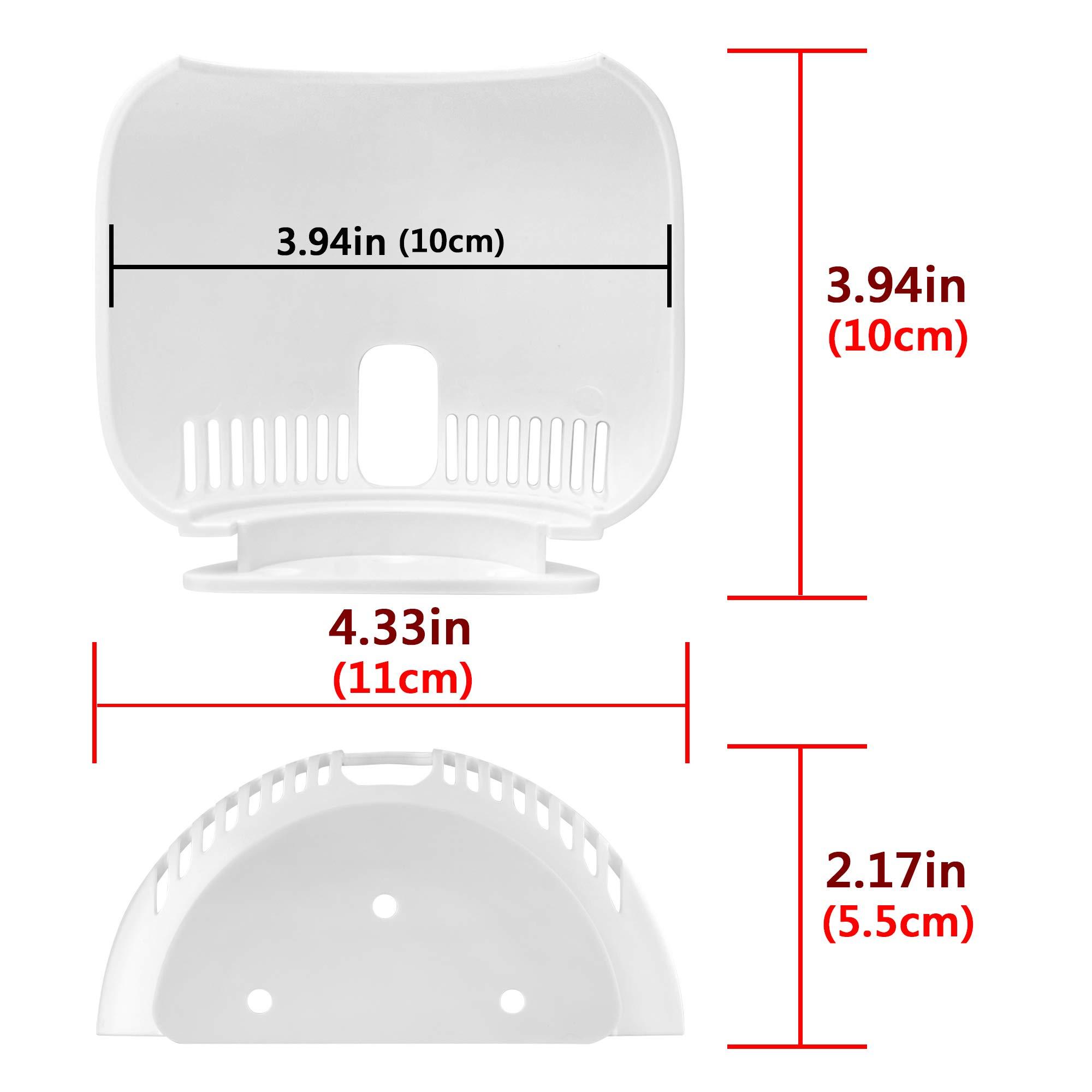 GEEKRIA Geekria Wall Mount Compatible with Google Nest WiFi Add-On Point ONLY, ABS Space-Saving Bracket Holder Shelf, The Simplest Cable Management Wall Mount Bracket (3 Pack)