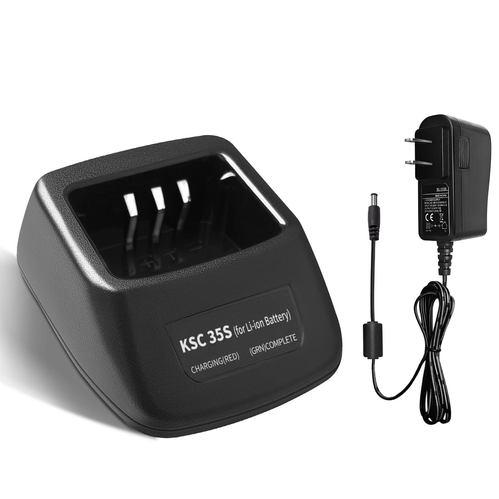 Kokorasa for Kenwood KNB-45L KSC-35S Rapid Charger fit for TK-3000 TK-3400 TK-2402V TK-2200 TK-2200L TK-2206 TK-2202 TK-2207 TK-2207G TK-3200 TK-3200L TH-K20 TH-K20A TK-2000 Charger KNB-63L KNB-65L (1)