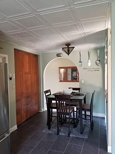 A La Maison Ceilings A La Maison Ceilings R24 Line Art Foam Glue-up Ceiling Tile (21.6 sq. ft./Case), Pack of 8, Plain White