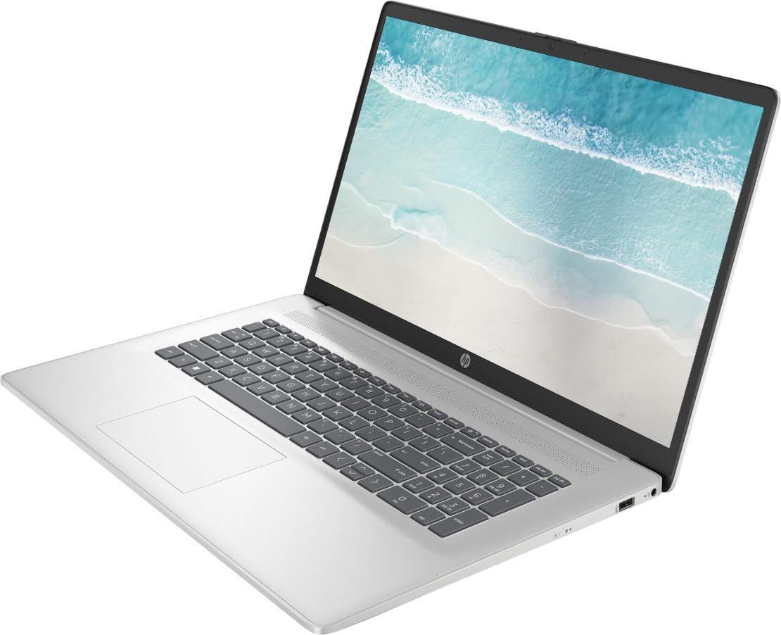 HP HP Business Laptop Computer, 17.3" FHD Display, Intel Core i3-1215U Processor, Windows 11 Pro Laptop 32GB RAM 1TB SSD, Numeric Keypad, Camera Privacy Shutter, HDMI, PLUSERA Earphones, Natural Silver