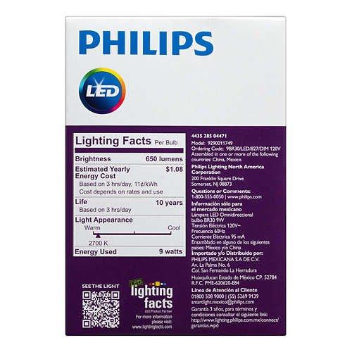 Philips LED Philips 65W Equivalent LED BR30 Soft Flood Light Bulb with Dimmable Warm Glow, White