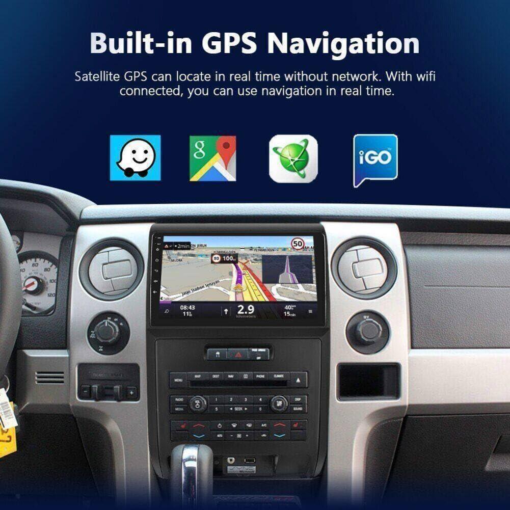 Hiolpen Hiolpen Double Din Car Stereo for Ford F150 2009-2014 9 Inch HD Touch Screen Android 13 Car Audio Multimedia Receiver with CarPlay Android Auto GPS Radio Navigation Bluetooth Camera - 2+32G