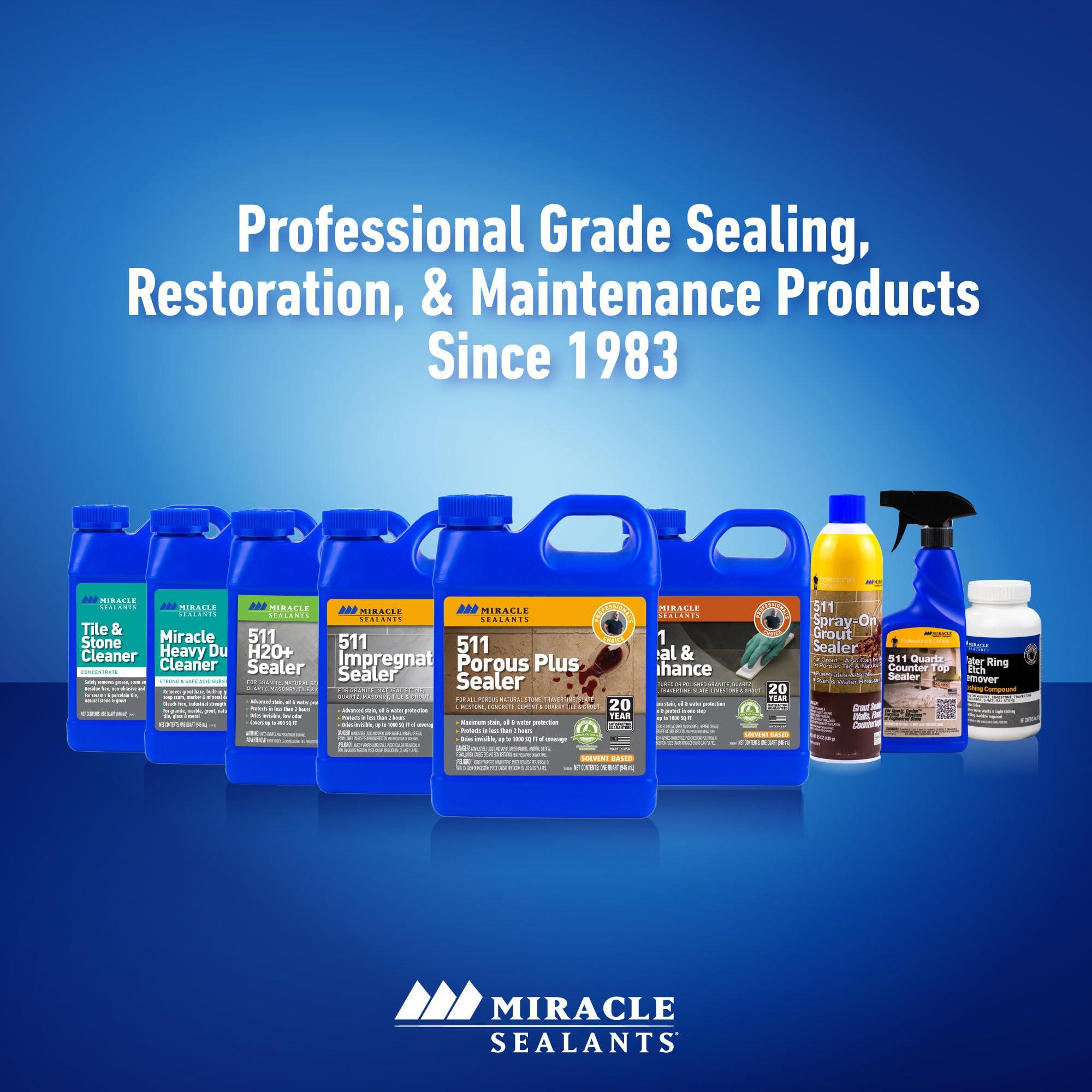 Miracle Sealants Miracle Sealants Tile & Stone Cleaner Concentrate for Natural Stone, Tile & Grout, pH Neutral, Quart, 6 Pack