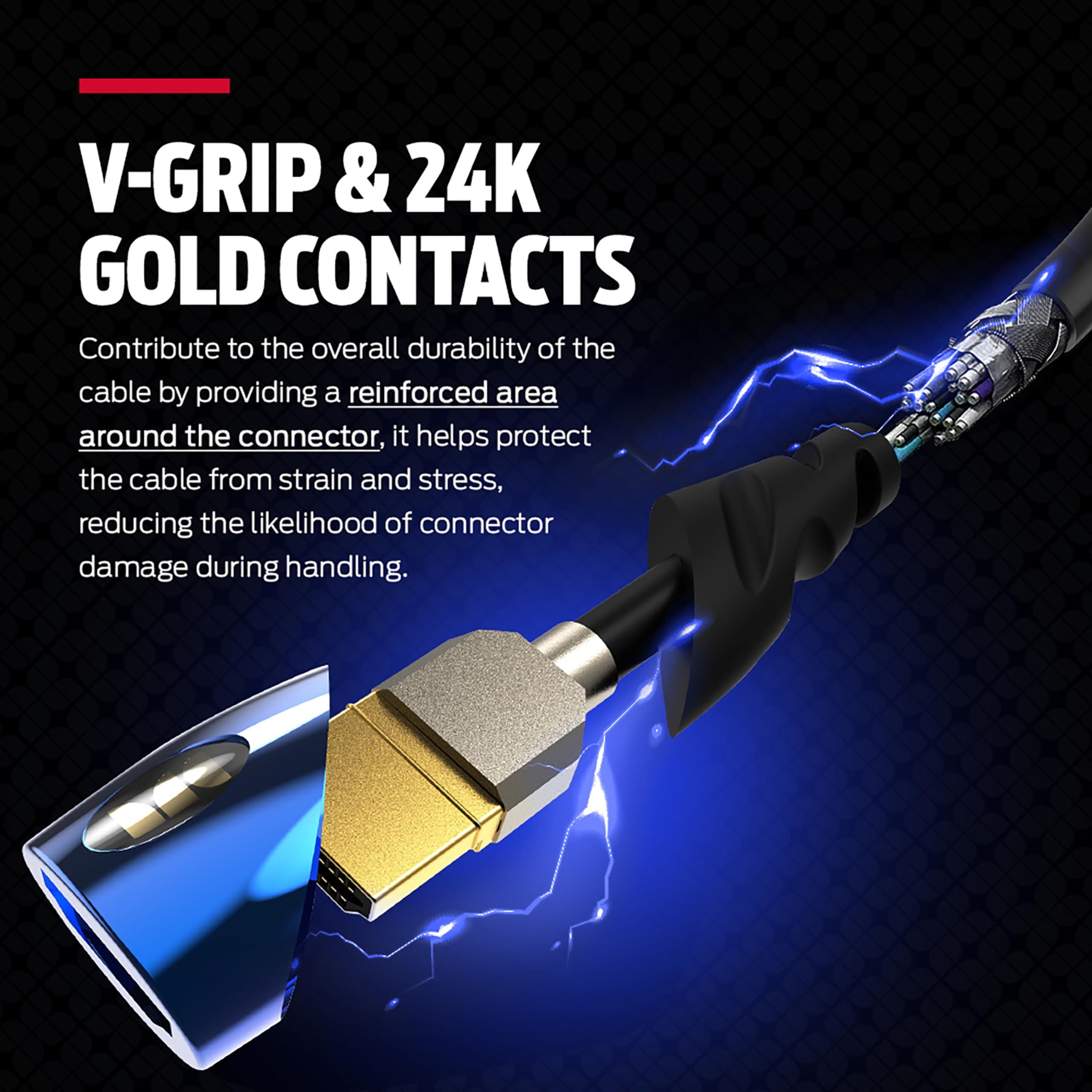 Monster Monster 6ft. 8K Ultra High-Speed HDMI 2.1 Cable 48Gbps with eARC, Certified 8K @60Hz, 4K@120Hz Compatible with PS5, PS4, Xbox Series X, Roku, Apple, Fire TV, Smart TV, Gaming Monitors