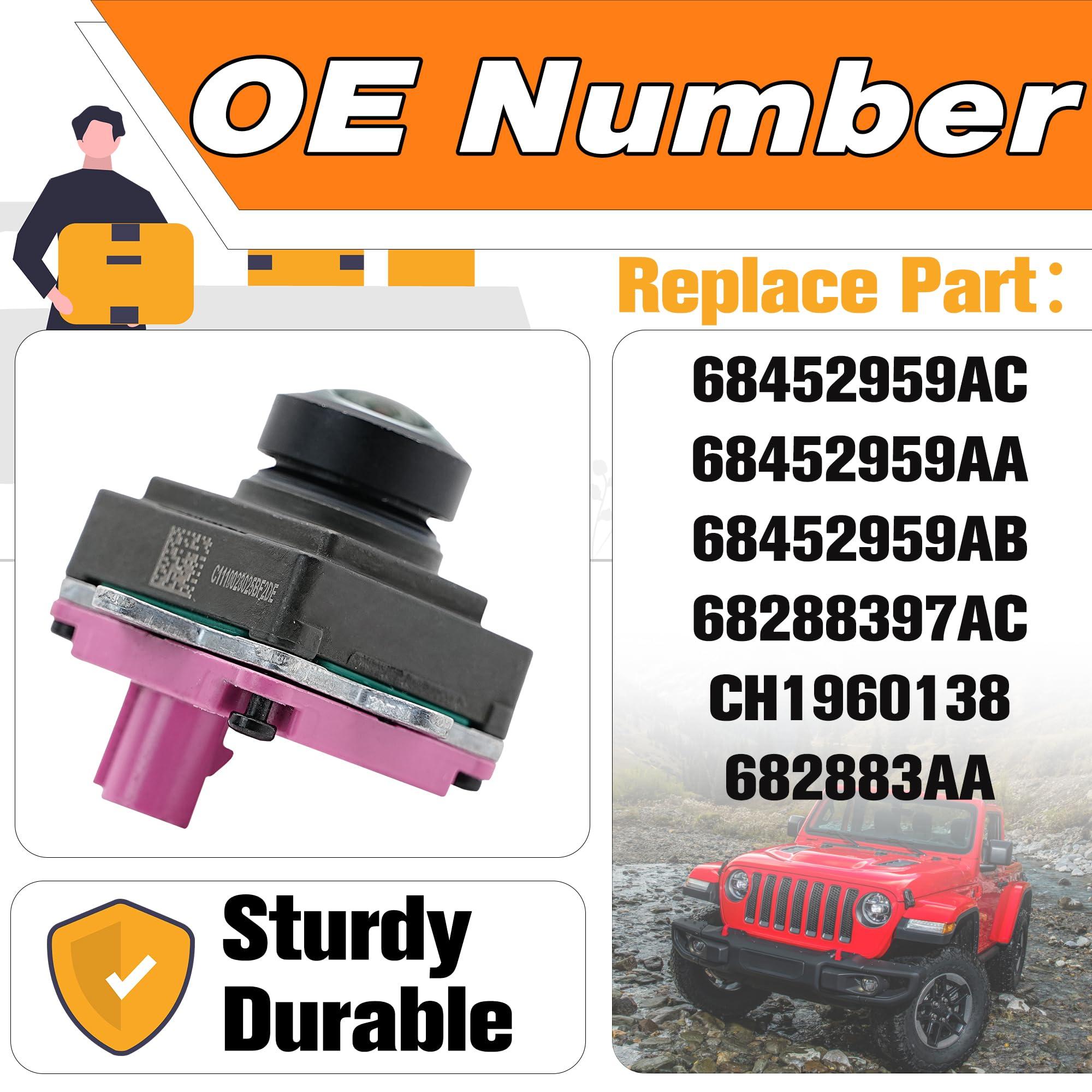 LEVANLIGHT Backup Camera Compatible with Jeep Wrangler 2018-2022.Replaces# 68452959AC, 68452959AA, 68452959AB, 68288397AC, CH1960138, 682883AA