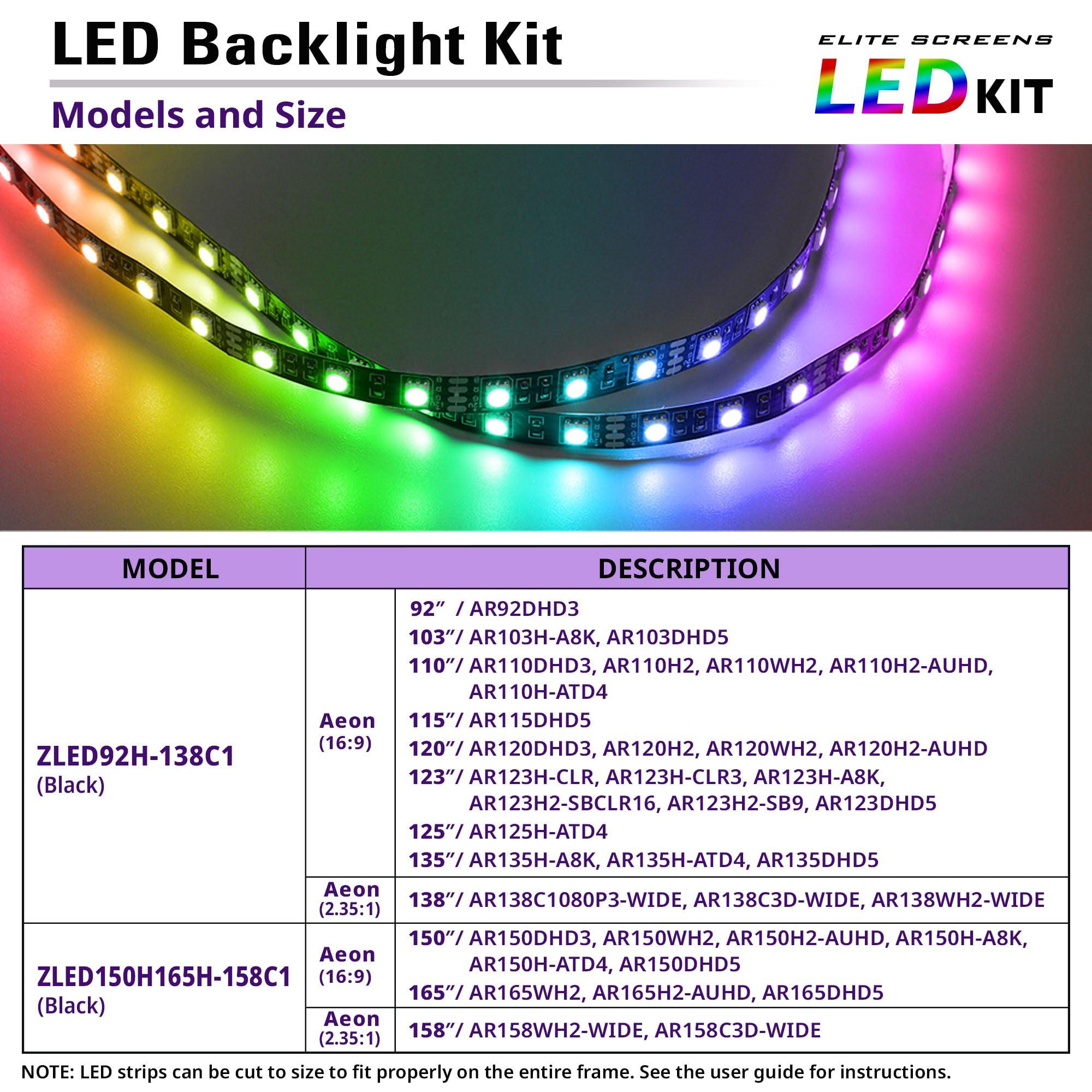 Elite Screens Elite Screens Aeon CineGrey 4D, Acoustically Transparent 125 INCH Diag. 16:9, 4K/8K Ultra HD HDR Active 3D Ceiling Ambient Light Rejecting (CLR/ALR) Sound Transparent Projector Screen, AR125H-ATD4