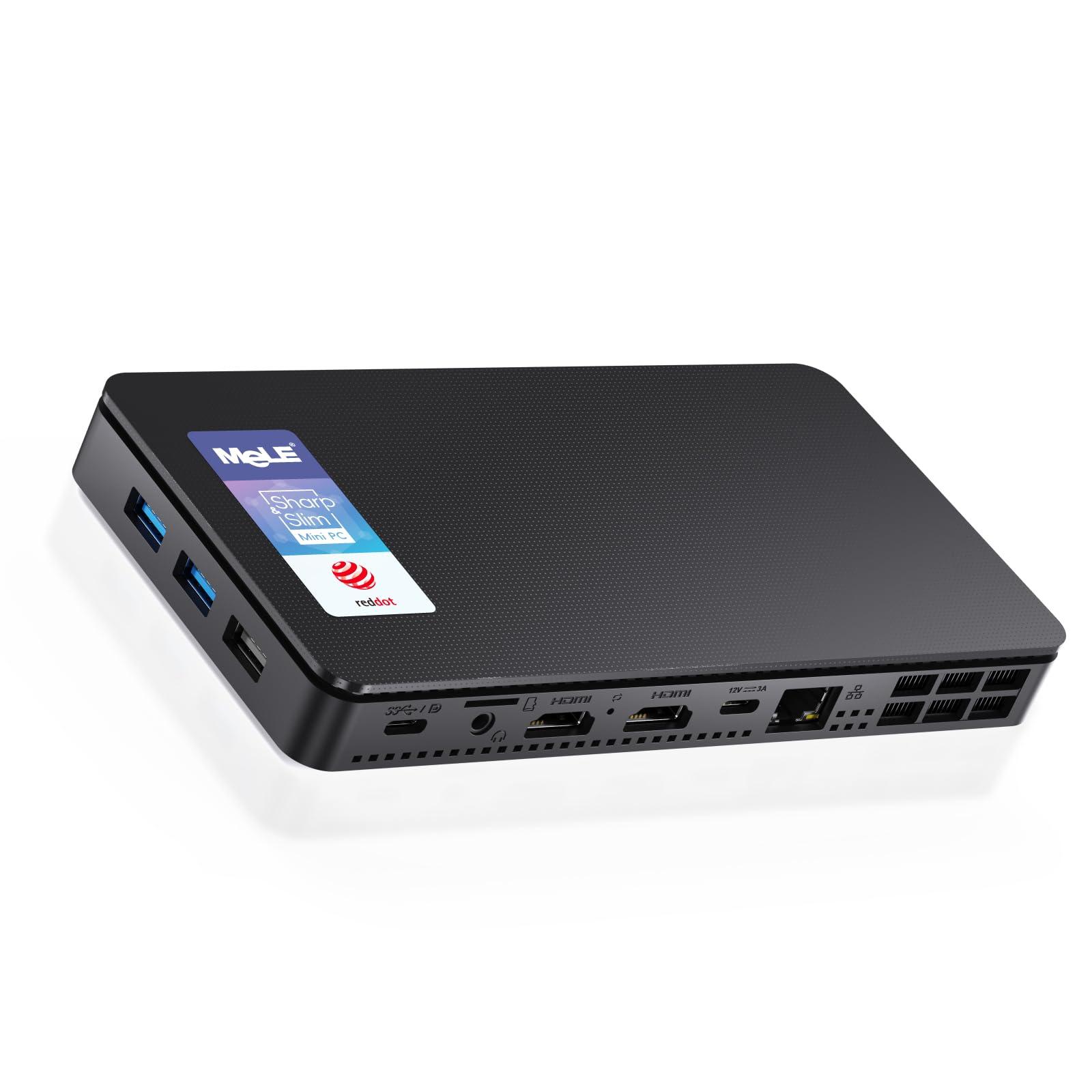 MeLE MeLE Overclock4C Mini PC, 12th Alder Lake-N100(up to 3.4GHz,4C/4T), 16GB DDR4 512GB Micro Desktop Computer, 4K Triple Display, All-in-one USB-C, USB3.2/WiFi/BT/Ethernet on Business Home Office