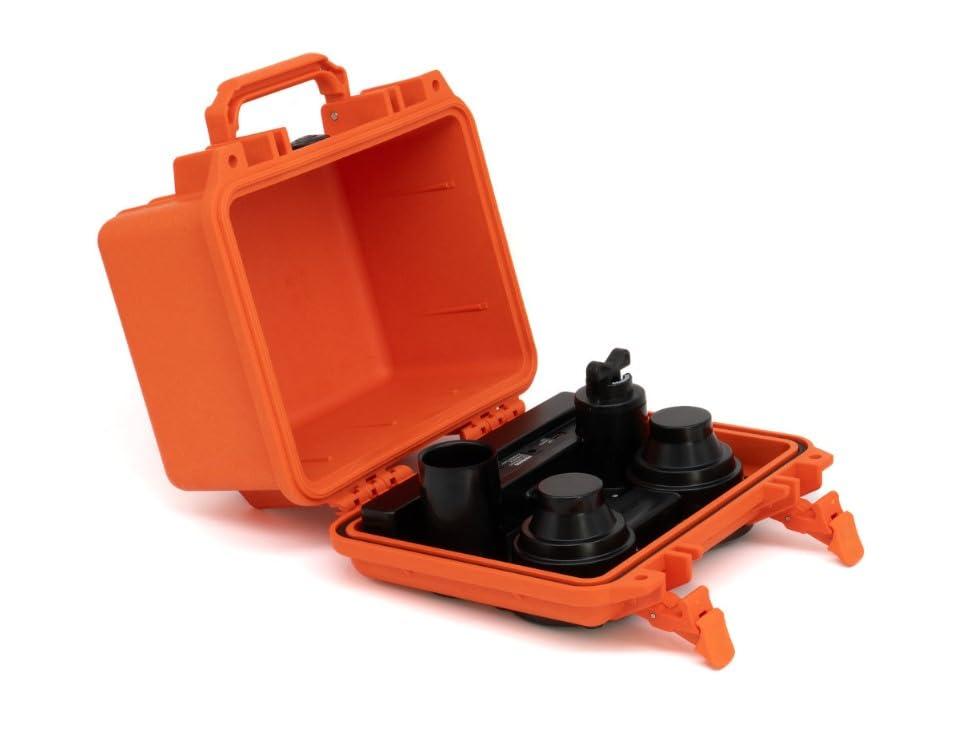 DemerBox Waterproof, Portable, and Rugged Outdoor Bluetooth Speakers. Loud Sound + Deep Bass, 40+ hr Battery Life, Dry Box + USB Charging, Multi-Pairing Party Mode (Haast Orange, DB2)