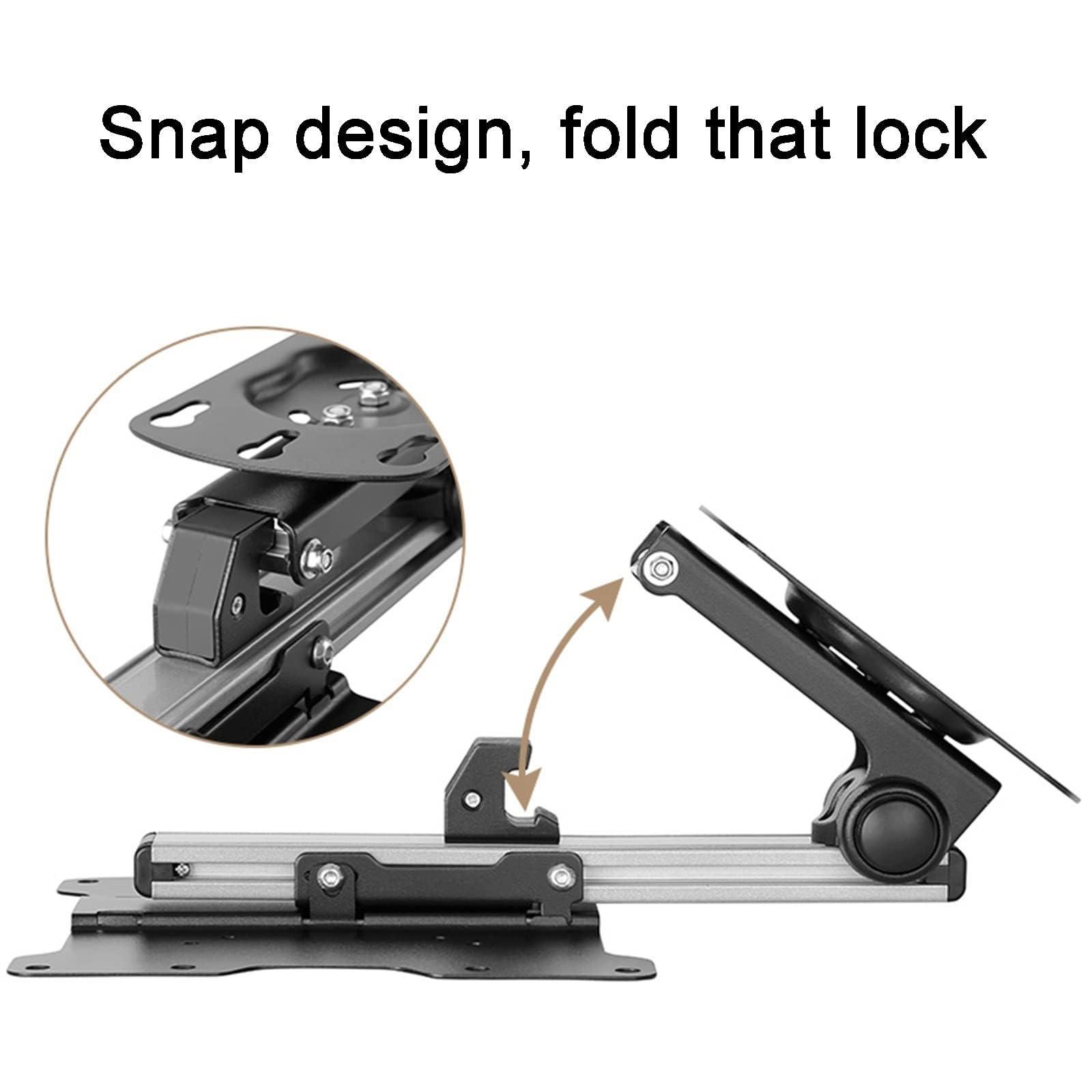 THEGA Adjustable Ceiling TV Mount Bracket - Ceiling TV Mount Bracket, 0-90 Flip Down TV/Monitor Bracket, 30 Left/Right Rotation, Fits 17-37 Inch TVs, Max VESA 200x200mm