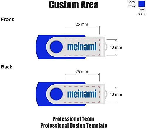 MEINAMI MEINAMI Customized USB Flash Drive in Box Thumb Drive Personalized Memory Stick 2GB 25 PCS