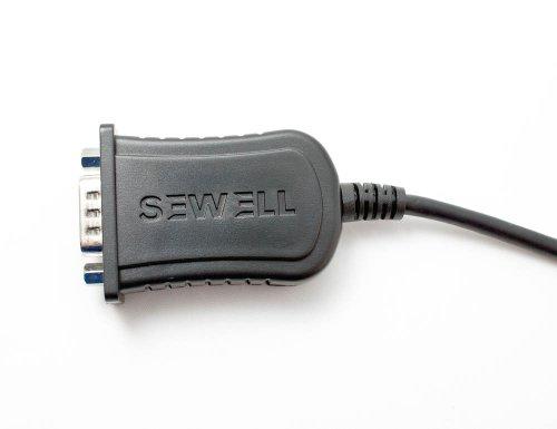 Sewell Sewell Instacom USB to Serial Adapter 2' with Posts (SW-1301), Black