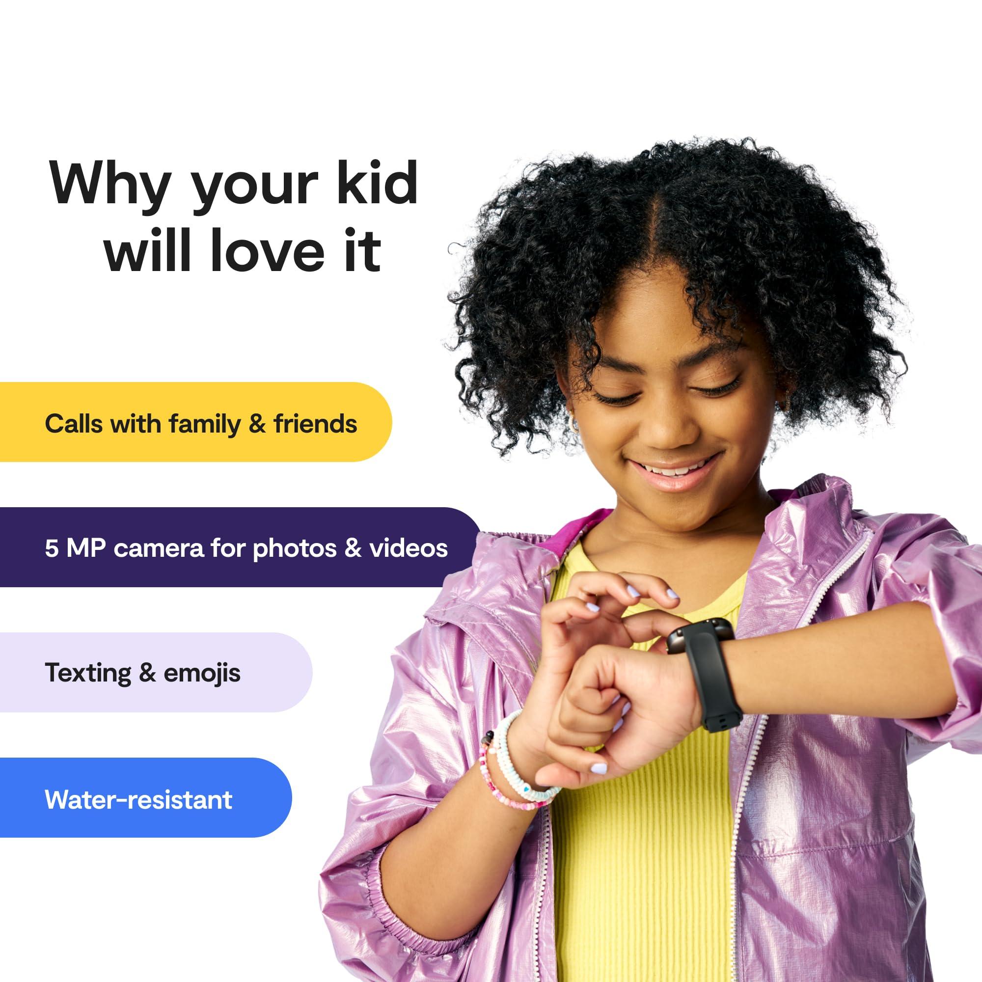 Bark Bark Watch - Safest Smart Watch for Kids - Talk and Text - GPS Tracking - Text, Video, and Phone Monitoring - Manage All Contacts - SOS Button - CV16