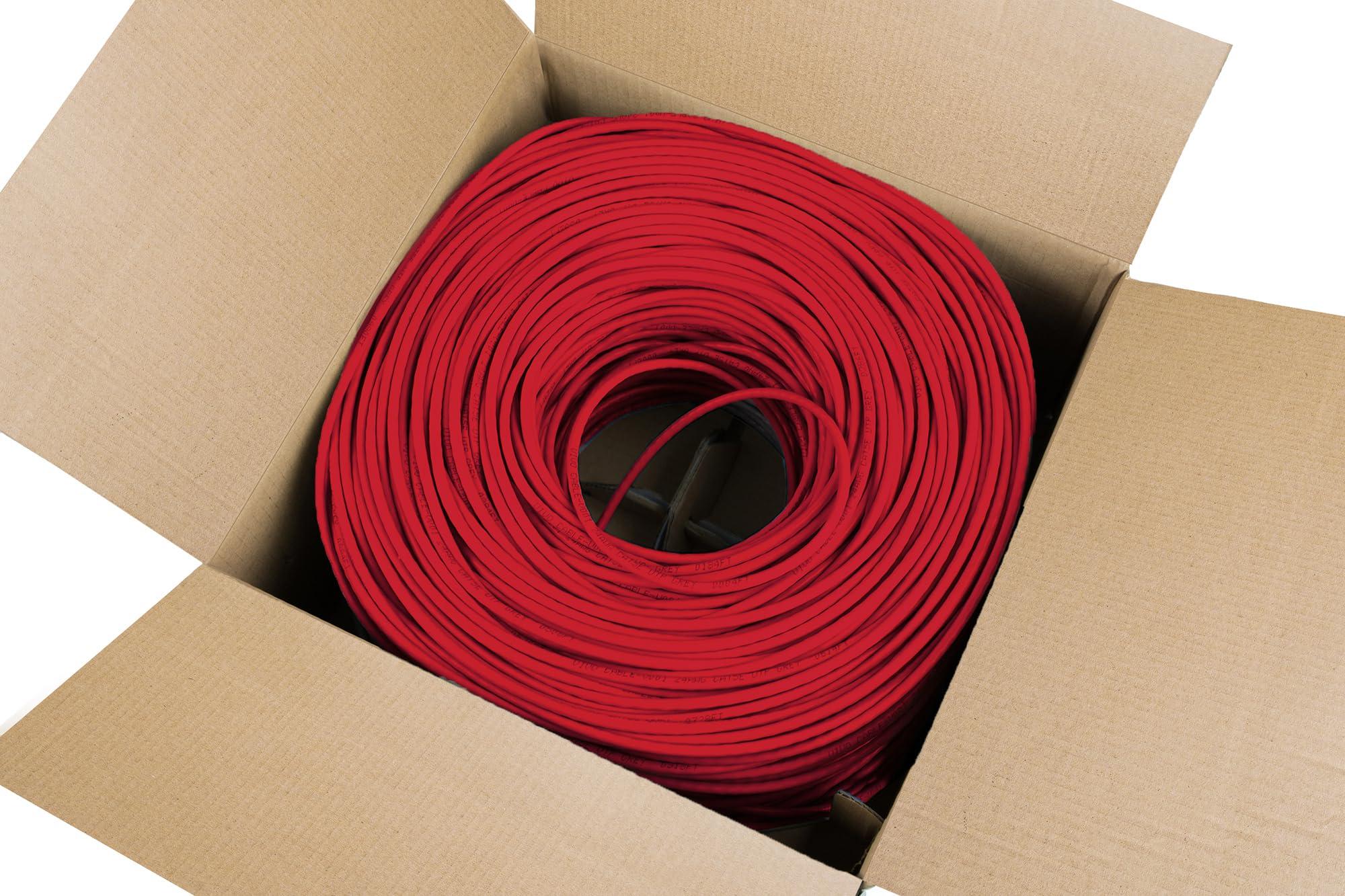 VIVO VIVO Red 1,000ft Bulk Cat5e, CCA Ethernet Cable, 24 AWG, UTP Pull Box, Cat-5e Wire, Indoor, Network Installations CABLE-V001R