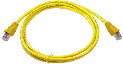 NTW NTW 5' Cat6a Snagless Shielded (STP) RJ45 Ethernet Network Patch Cable - Yellow