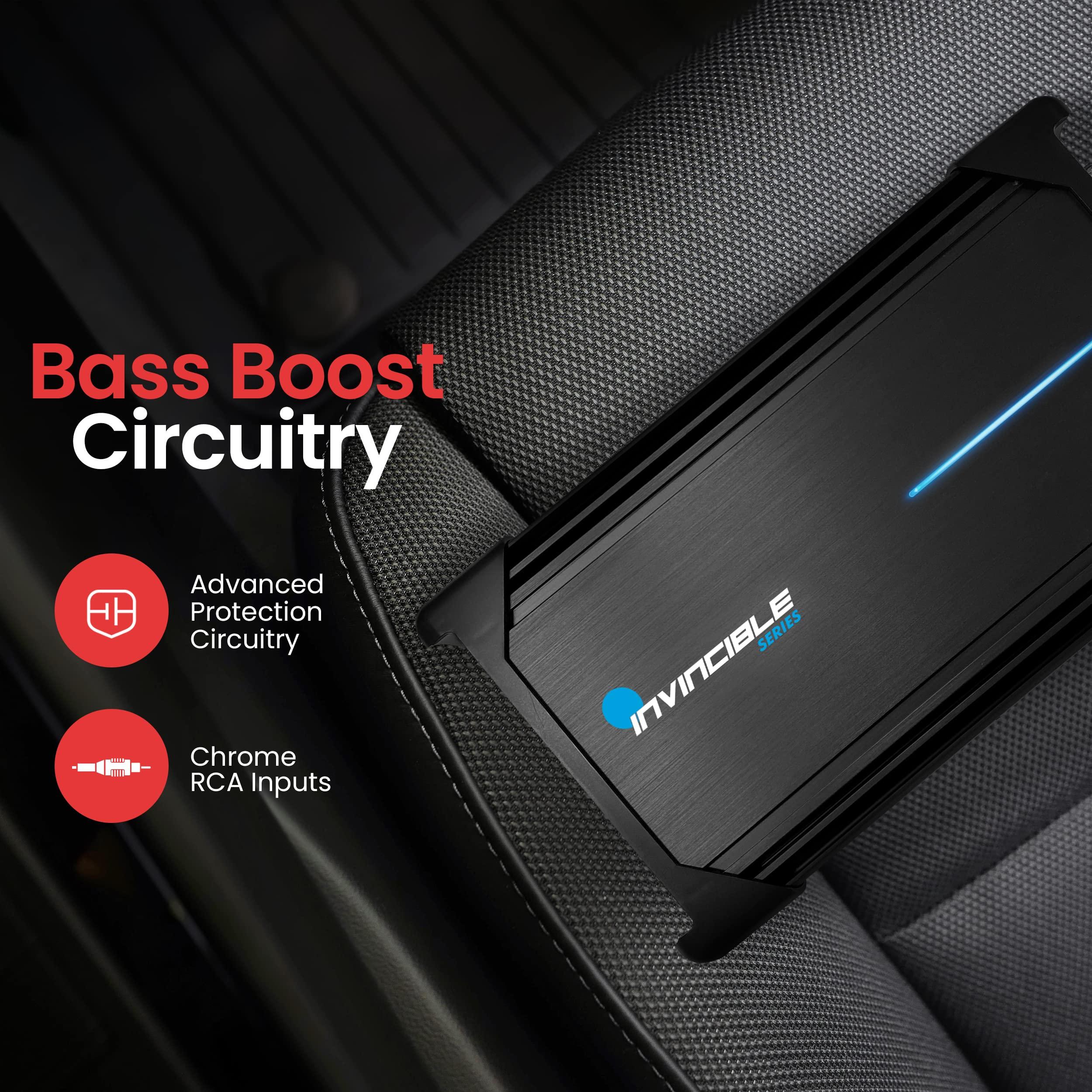 Pyle Pyle 14 Class AB Mosfet Amplifier - Invincible Series Bridgeable Amp, 4 Channel 2000 Watts Max, Mosfet PWM Power Supply, High-Current Dual Discrete Drive Stages, Advanced Protection Circuitry