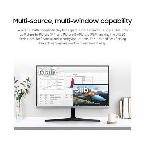 SAMSUNG SAMSUNG 28-Inch ViewFinity UR55 Series 4K UHD IPS Computer Monitor, HDR10, AMD FreeSync, HDMI 2.0 and DisplayPort 1.2, Bezelless Display, Eye Care, LU28R550UQNXZA, 2023