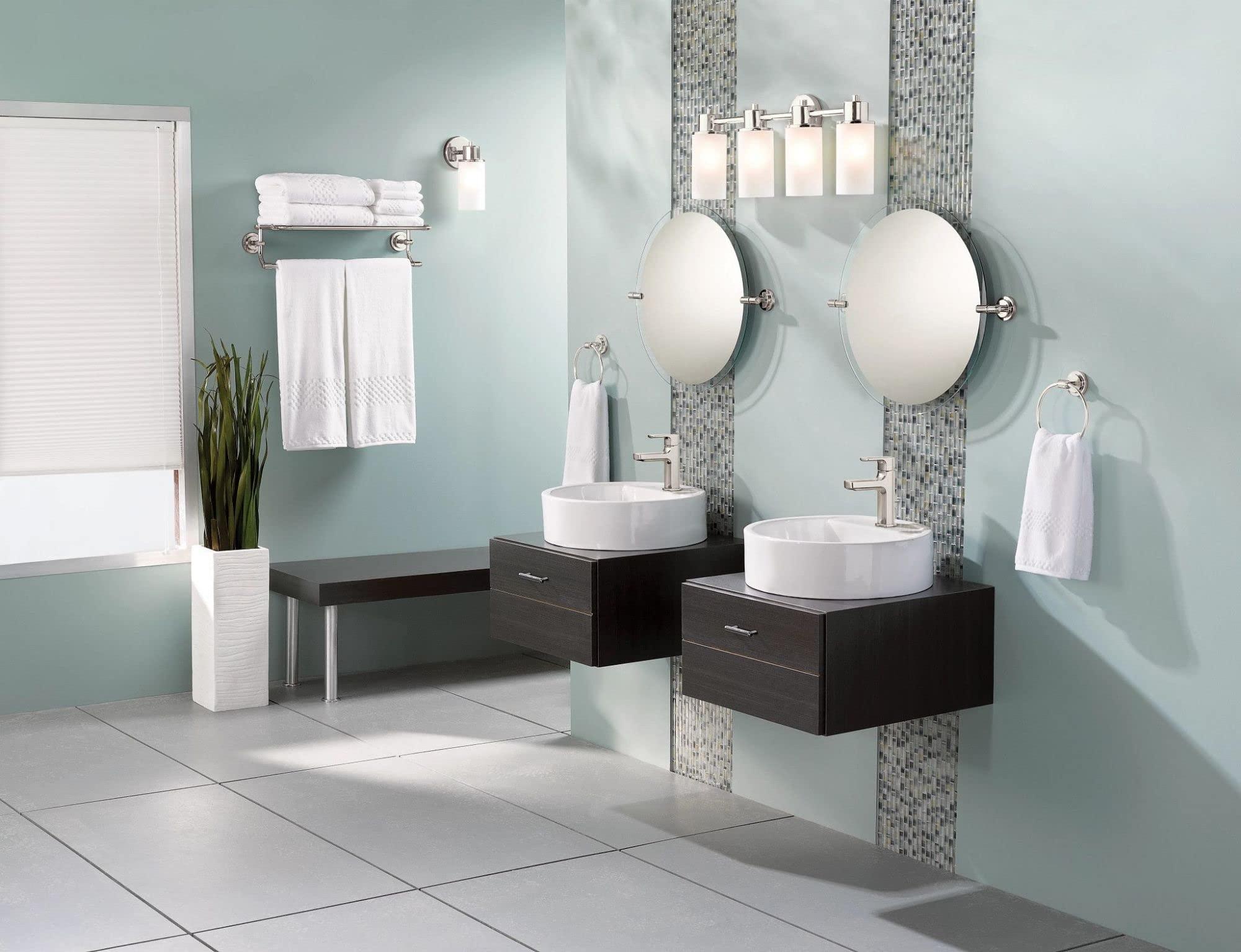 Moen Moen Rizon Chrome One-Handle Modern Bathroom Faucet with Drain Assembly, 6900