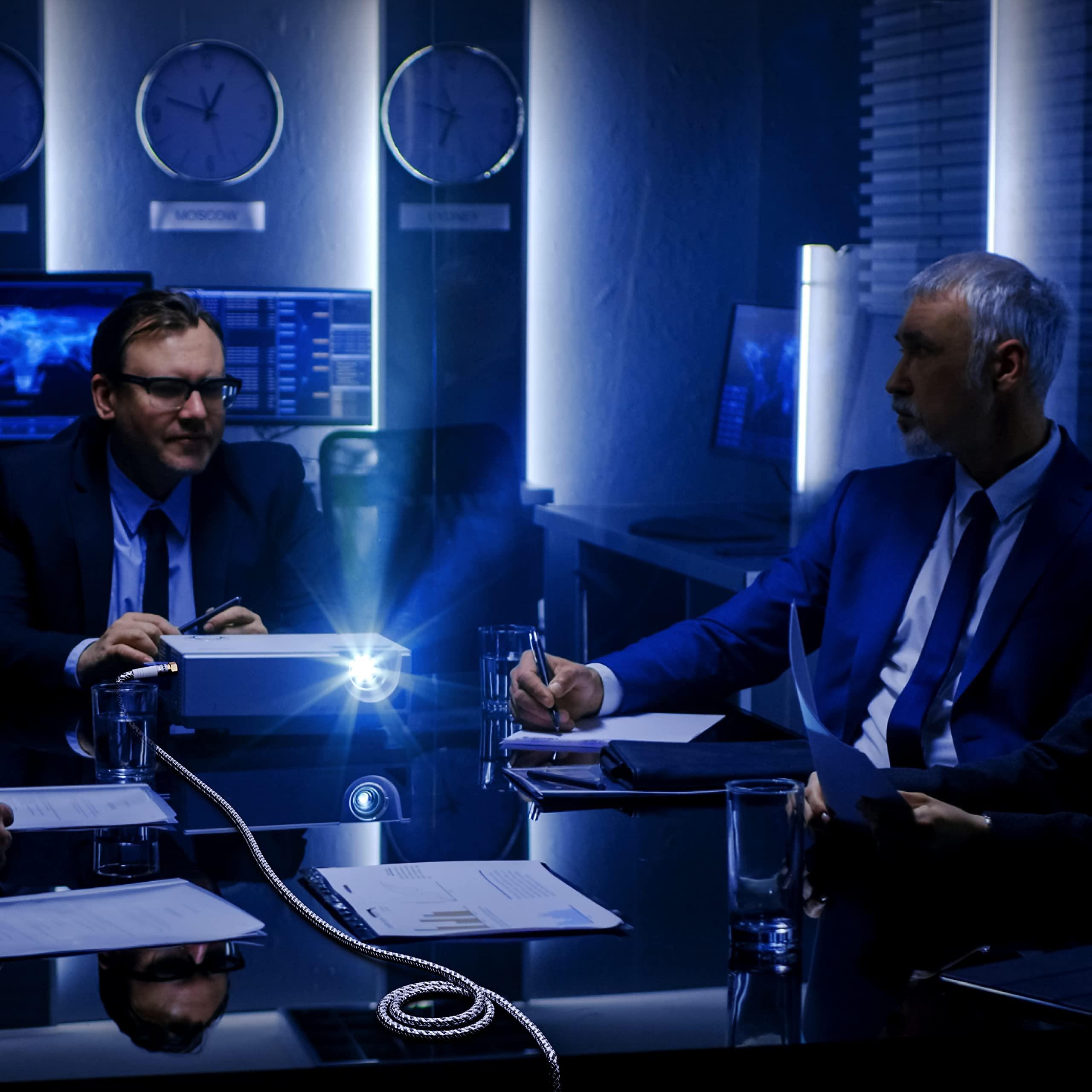 Maximm Coaxial Cable 3 Feet, 5 Pack, Durable Nylon Braided Black & White Coaxial Cable Wire, RG6 Coax Cable, Triple Shielded, TV Cable Wire, Antenna Wire