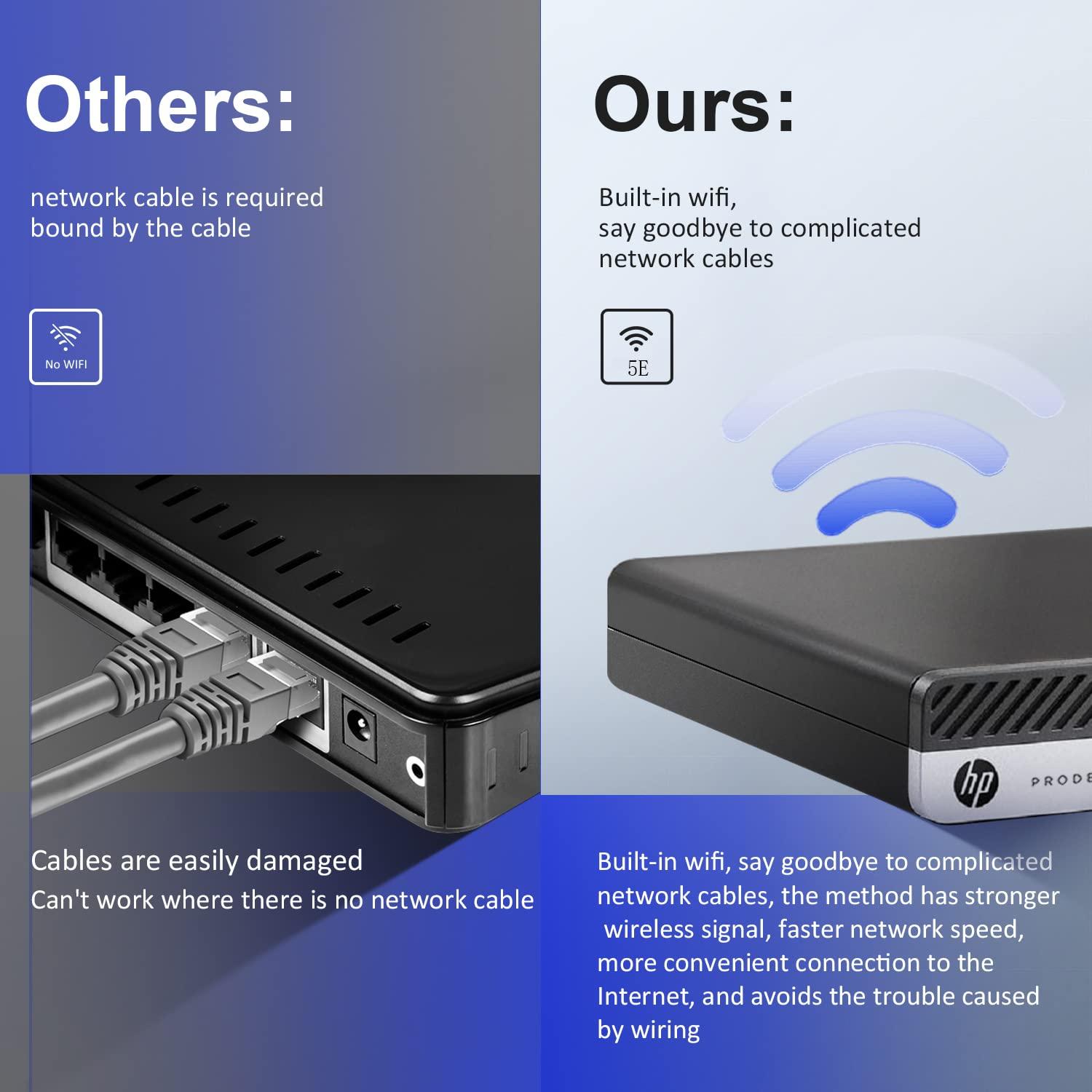 HP HP ProDesk 400 G3 Mini Computers Office Micro Desktop,i5 Tiny Desktop PC WiFi Business,7500t,32GB DDR4,1TB SSD,Built in WiFi+BT,HDMI,Windows 10,Wireless Keyboard and Mouse + TJJ Mouse Pad(Renewed)