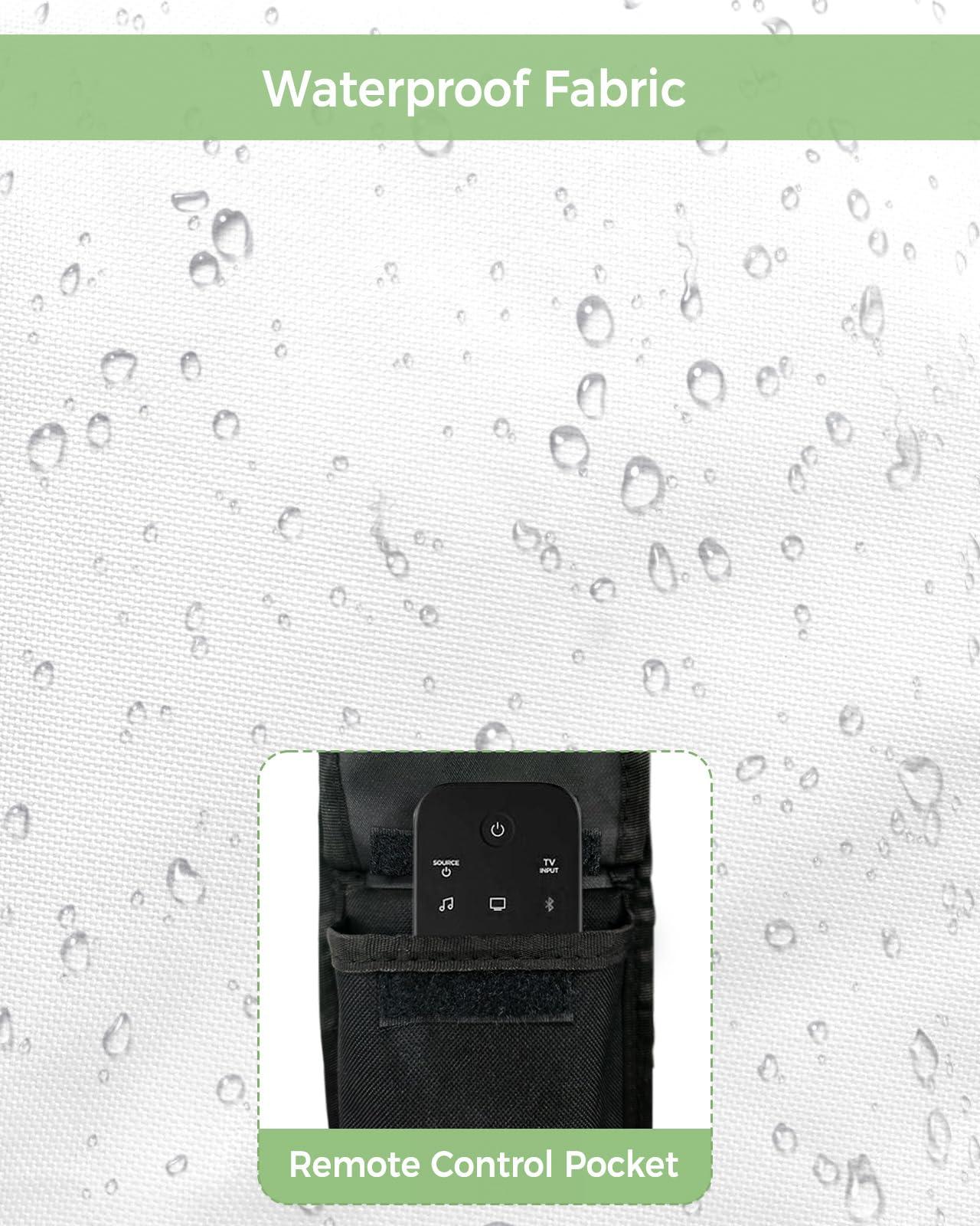 Prime Leader Outdoor TV Cover Waterproof and Weatherproof, Solid White Outside TV Cover for 80 to 85 inch LCD LED, Shield TV Display Screen Protector