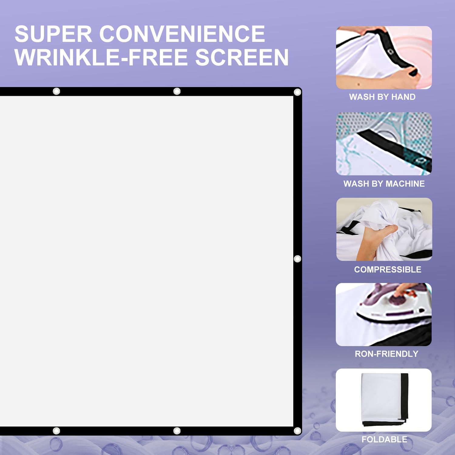 SCREENMAX 80 INCH Stand Screen and 120 INCH Foldable Screen Combo