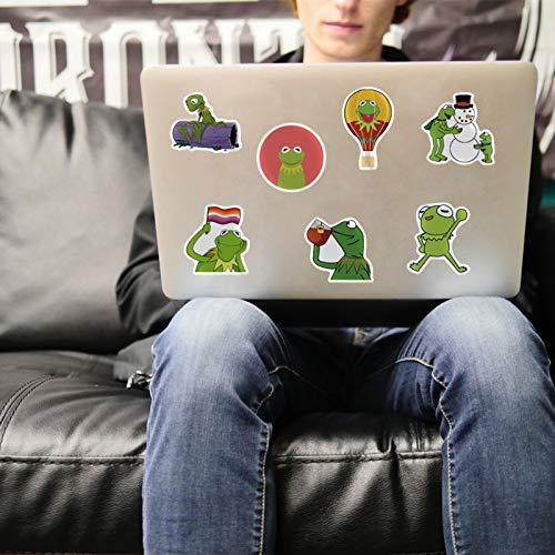 FUNSTERSIN Kermit Frog Meme Funny Stickers for Water Bottles 50pcs Cute Laptop Cars Phone Scrapbook Bike Skateboard Travel Case Bumper
