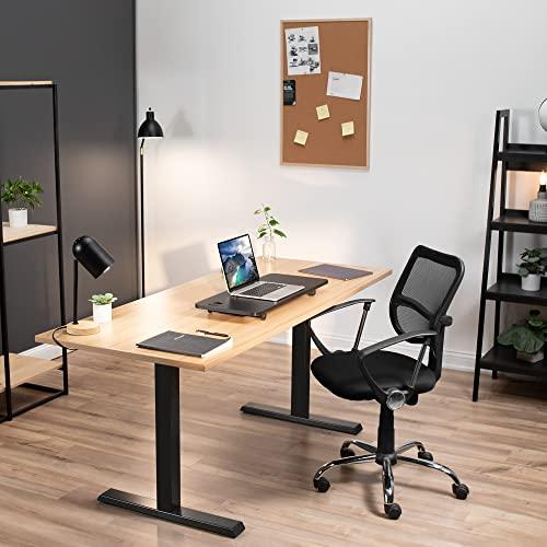 VIVO VIVO Black Small Single Top 28 inch Standing Desk Converter, Tabletop Sit to Stand Monitor Riser with Scissor Lift Height Adjustment, DESK-V011F
